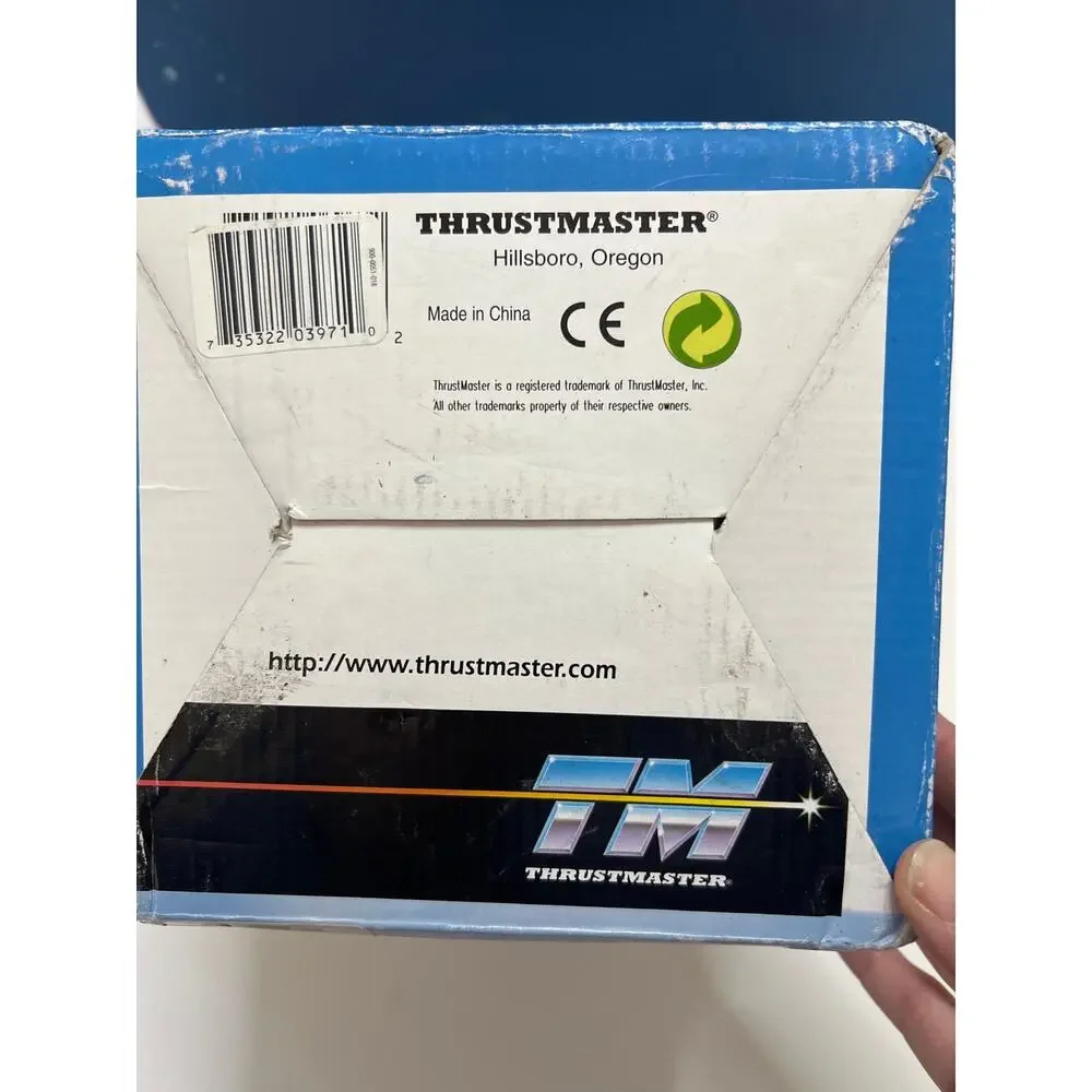 Vintage Thrustmaster Top Gun USB Joystick PC Flight Controller EUC Untested W/CD